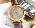 Buy Online Copy Vacheron Constaintin Patrimony Grey Dial Yellow Gold Bezel Men's Watch